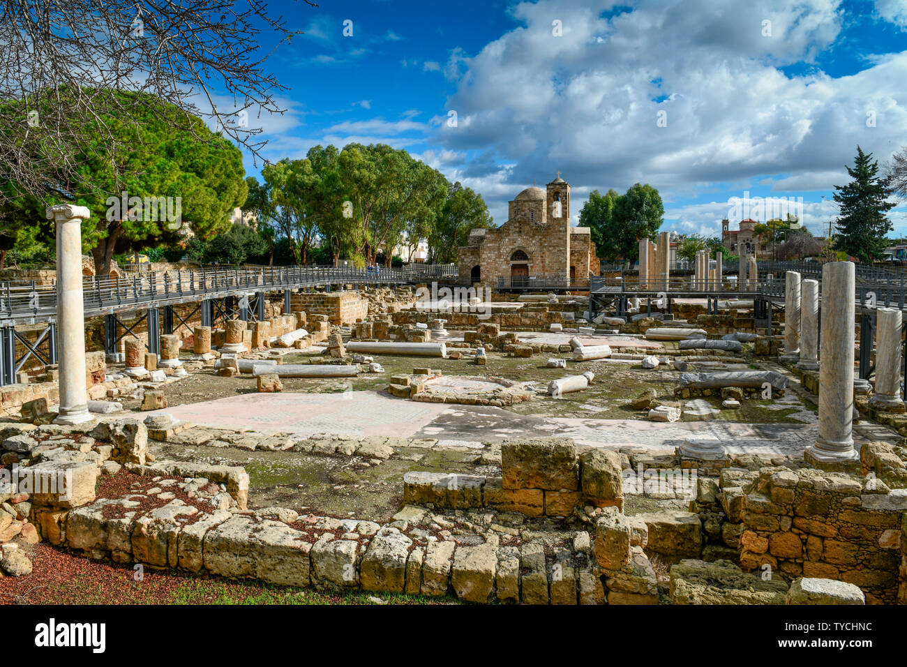 Kirche, Agia Kyriaki Chrysopolitissa, Paphos, Zypern Stockfoto