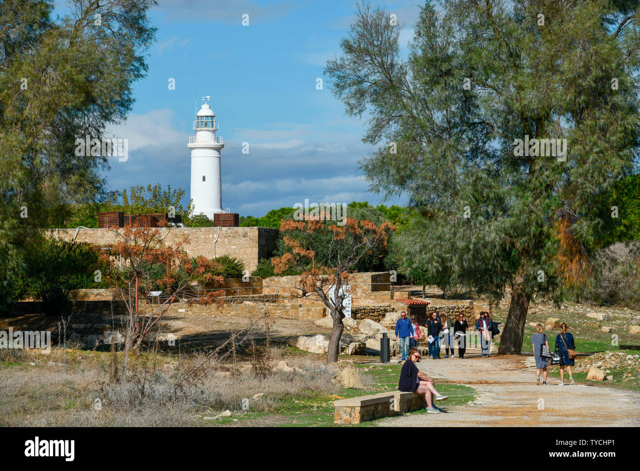 Ausgrabungsstaette, Archaeologischer Park, Paphos, Zypern Stockfoto