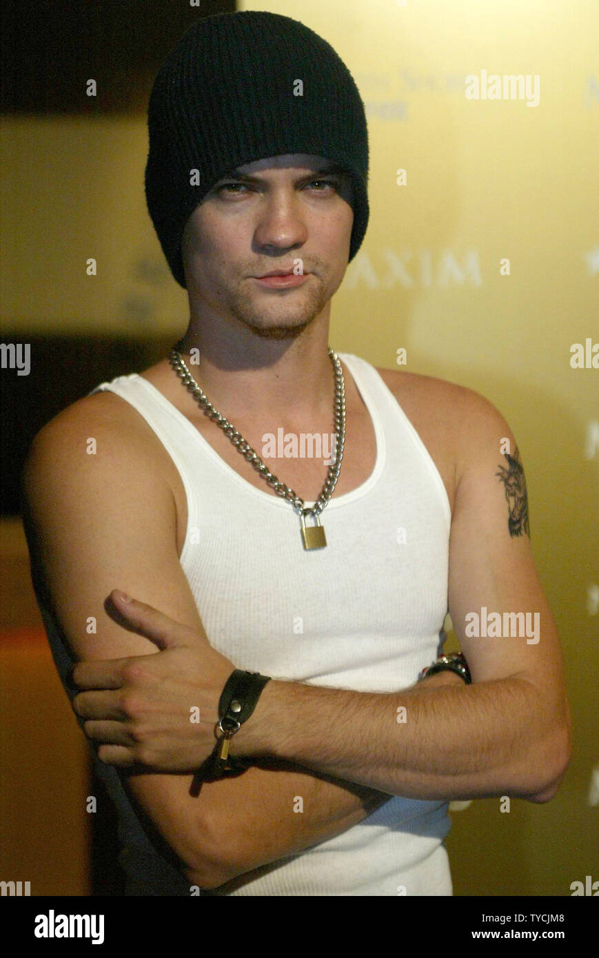 Schauspieler Shane West an der Zeitschrift Maxim Hot 100 party, Jamie Evans, im Hard Rock Hotel und Casino in Las Vegas, 12. Juni 2004. (UPI Foto/Roger Williams). Stockfoto