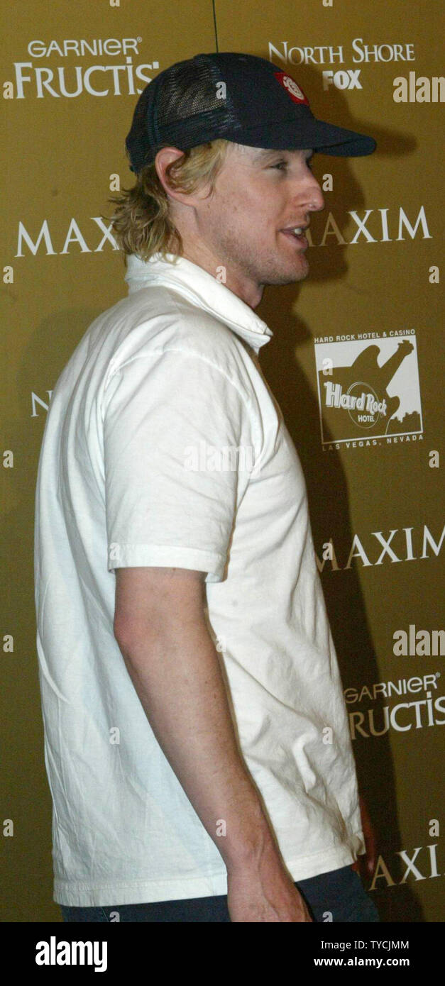 Schauspieler Owen Wilson an der Zeitschrift Maxim Hot 100 Party im Hard Rock Hotel und Casino in Las Vegas, 12. Juni 2004. (UPI Foto/Roger Williams). Stockfoto