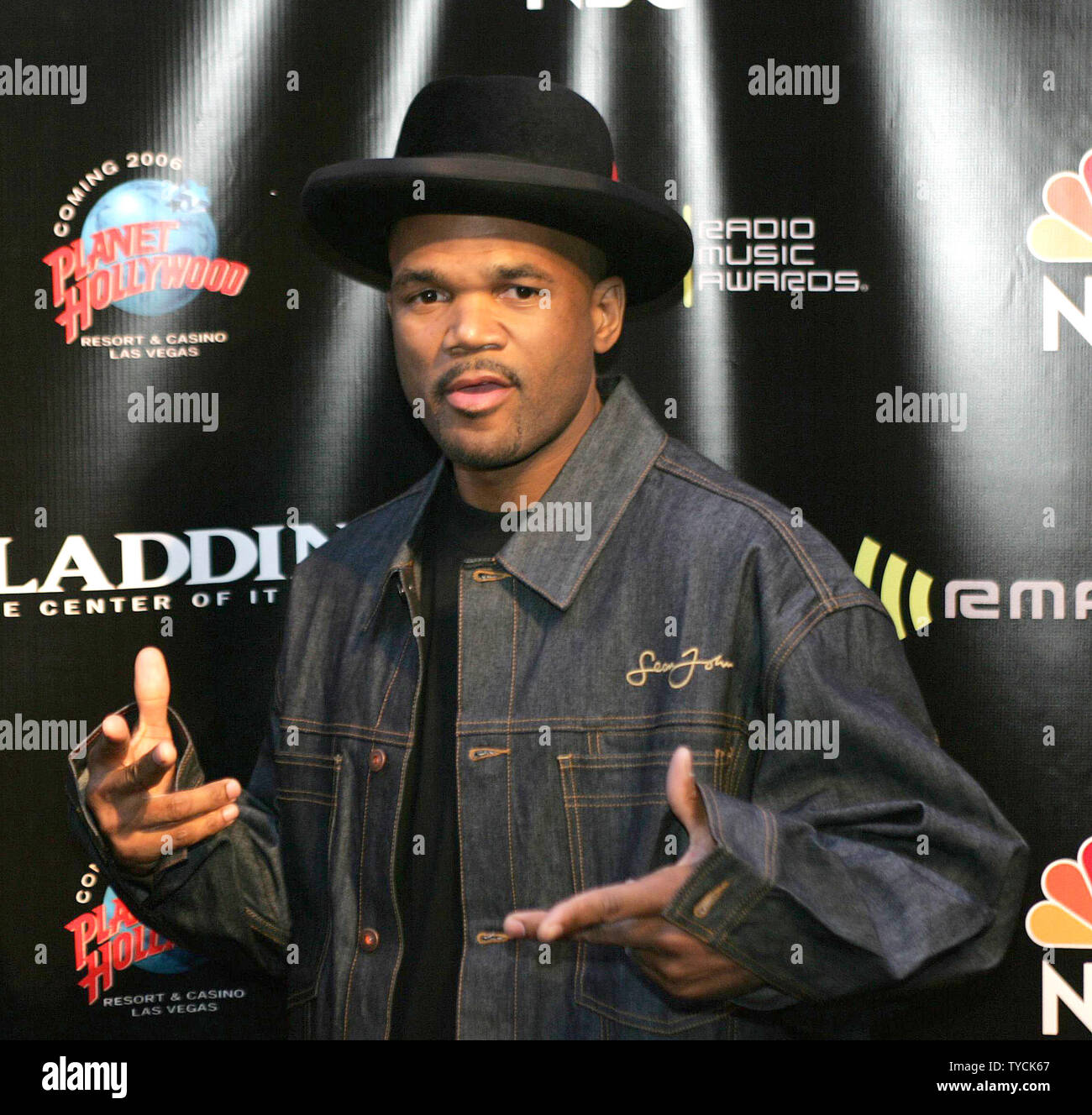 Darryl McDaniels erschien 2004 Radio Music Awards Show im Aladdin Hotel und Casino, 25. Oktober 2004. UPI Foto/Roger Williams Stockfoto