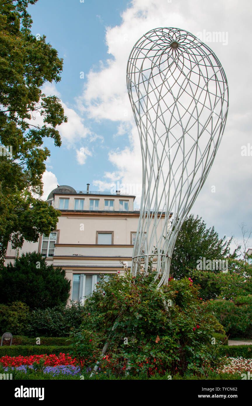 Skulpture bei Jean Paul Museum, Bayreuth, Bayern, Deutschland, Europa Stockfoto