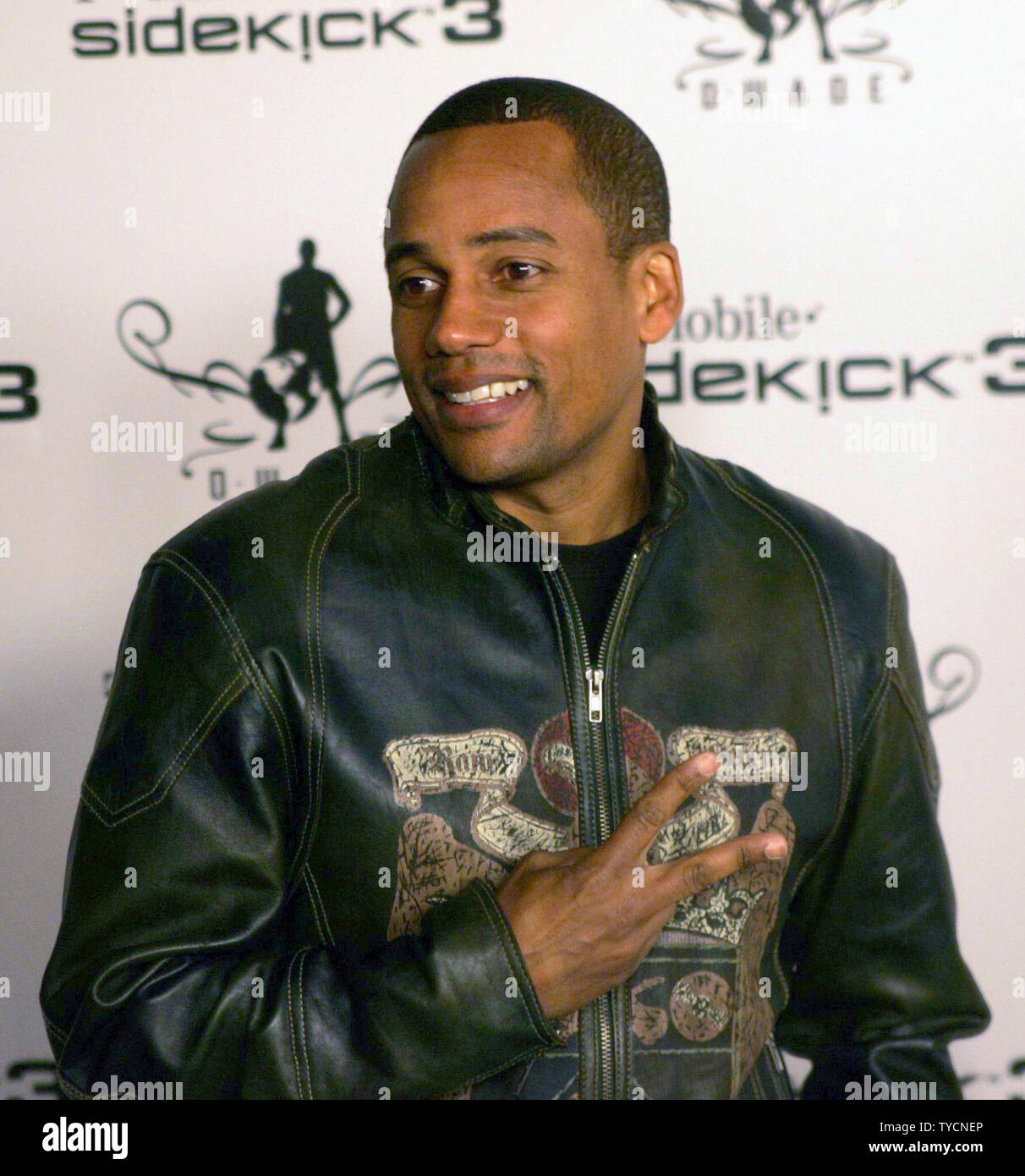 Schauspieler Hill Harper wird angezeigt, bei T-Mobile die Enthüllung der neuen D-Wade Edition Sidekick 3 Telefon, bei dem Palms Casino Resort in Las Vegas am 17. Februar 2007 statt. (UPI Foto/Roger Williams). Stockfoto