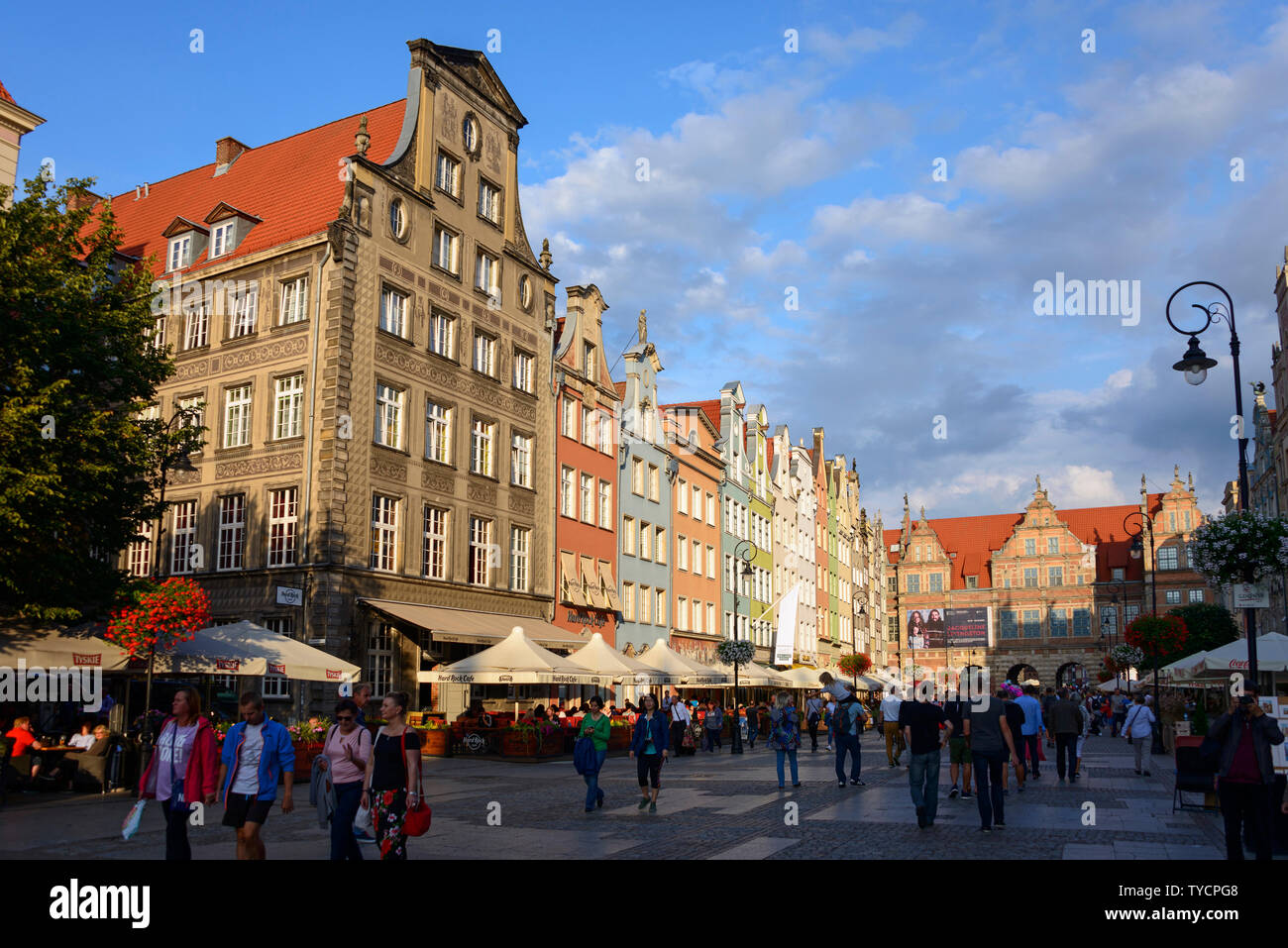 Langer Markt und Green Gate, Dlugi Targ, Altstadt, Danzig, Ostsee-autobahn, Polen Stockfoto