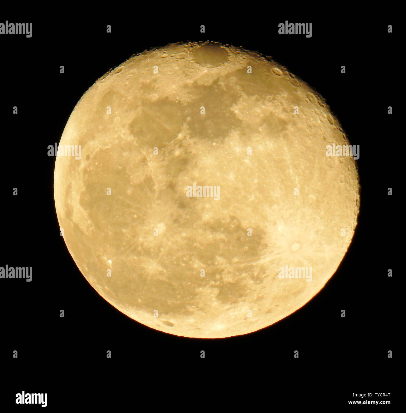 Vollmond, Ilsede, Niedersachsen, Deutschland Stockfoto