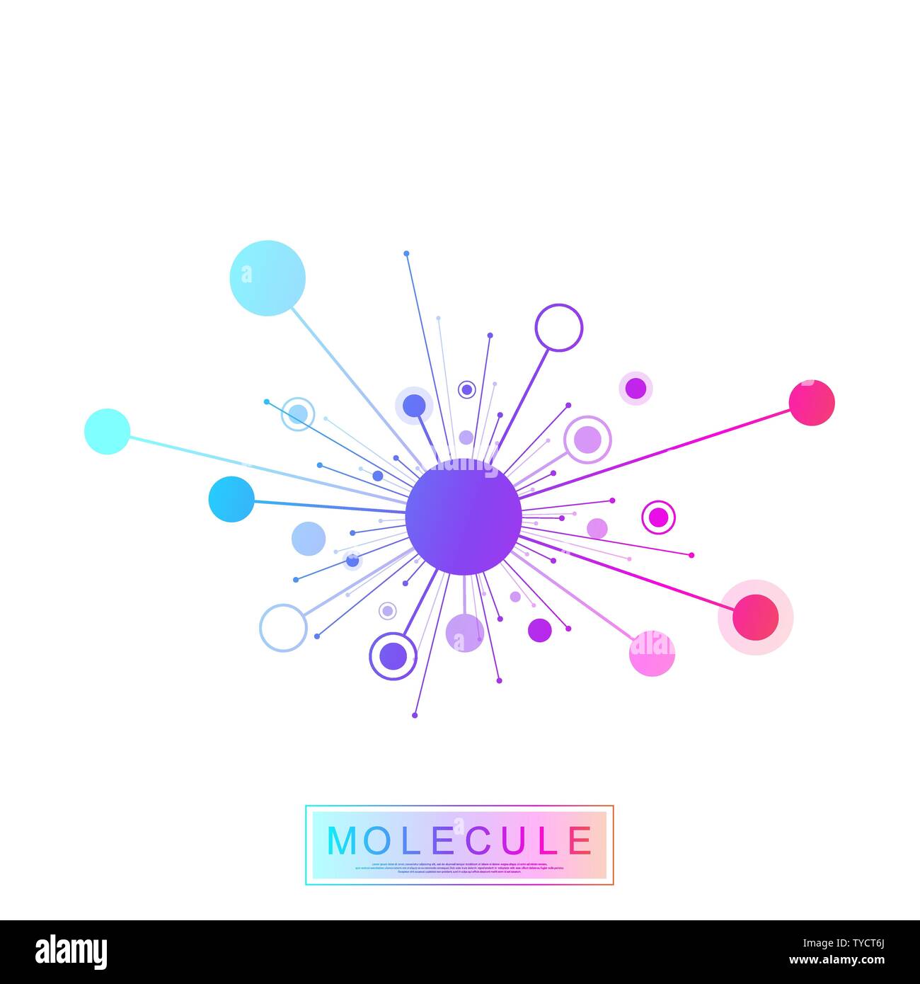 Molekül logo Symbol Vorlage Wissenschaft Genetik Firmenschriftzug, DNA-Helix. Genetische Analyse Forschung biotech Code DNA Test Infografik. Genomsequenz Karte Stock Vektor