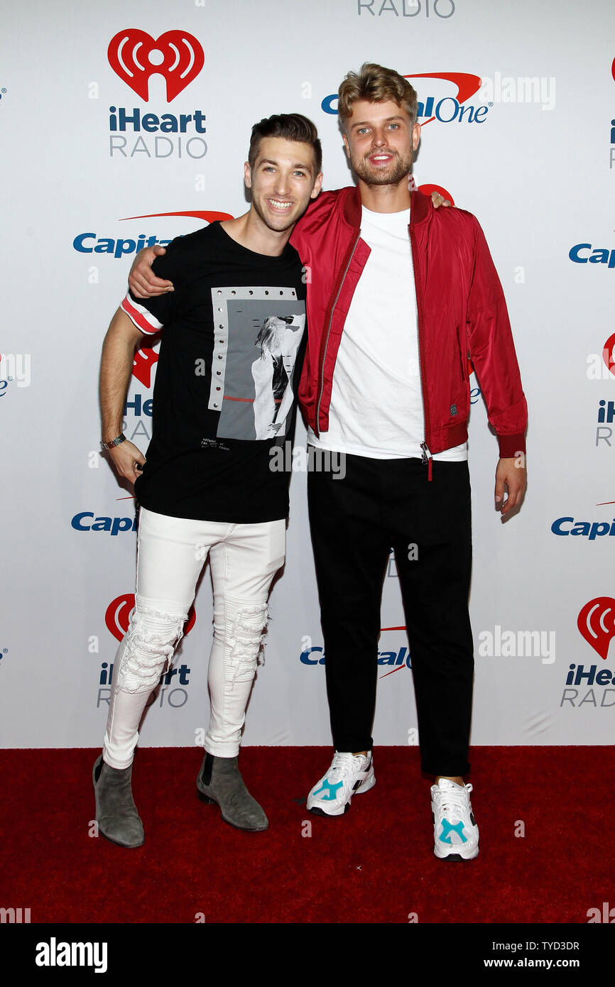 Jesse Jasso und Sandro Cavazza kommen für die iHeartRadio Musikfestival auf der T-Mobile Arena in Las Vegas, Nevada am 21. September 2018. Foto von James Atoa/UPI Stockfoto