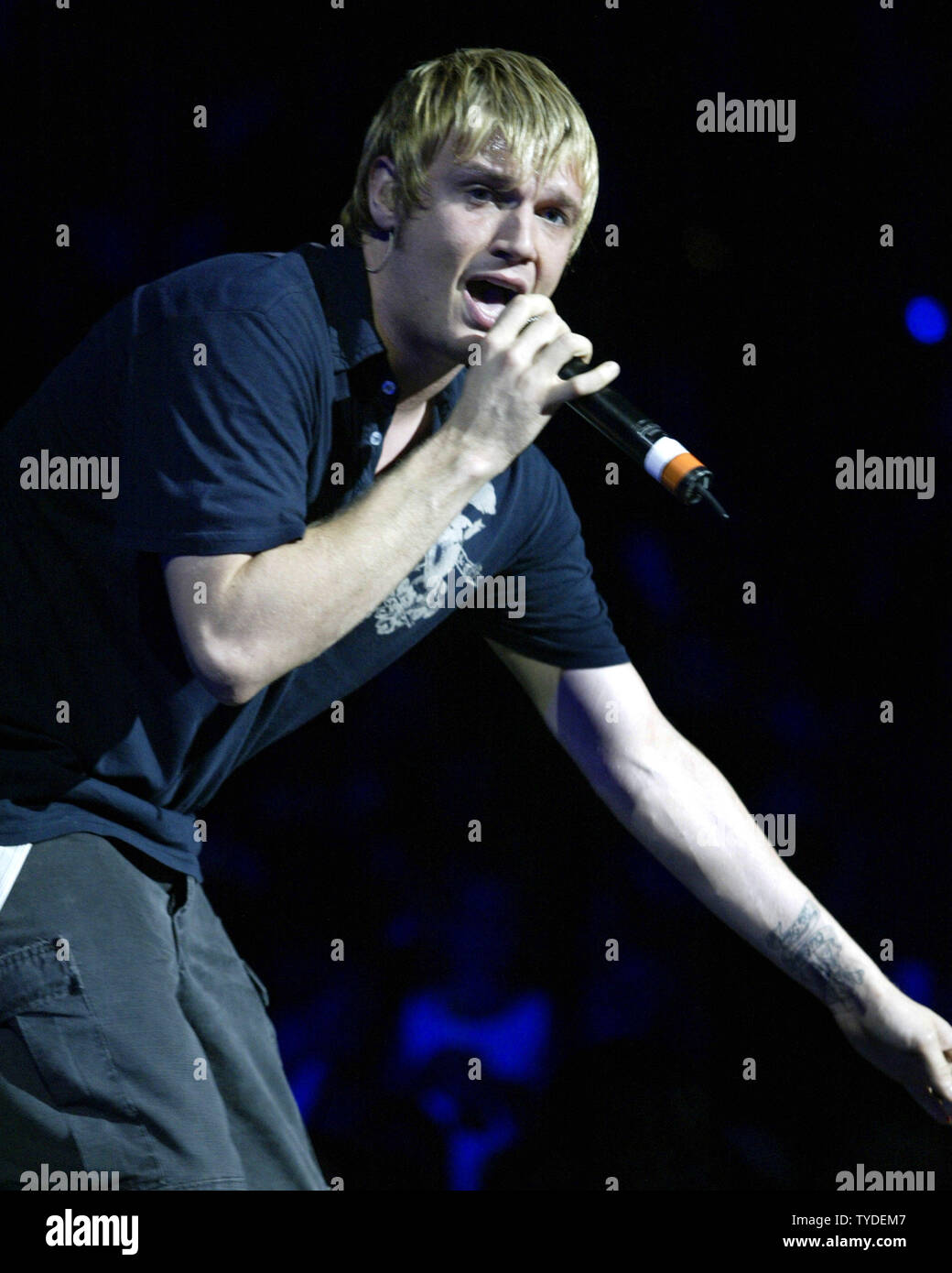 Nick Carter und die Backstreet Boys in Concert am Y100 Summer Splash zeigen, bei der Office Depot Center, in Sunrise, Florida, am 24. Mai 2005. (UPI Foto/Michael Busch) Stockfoto