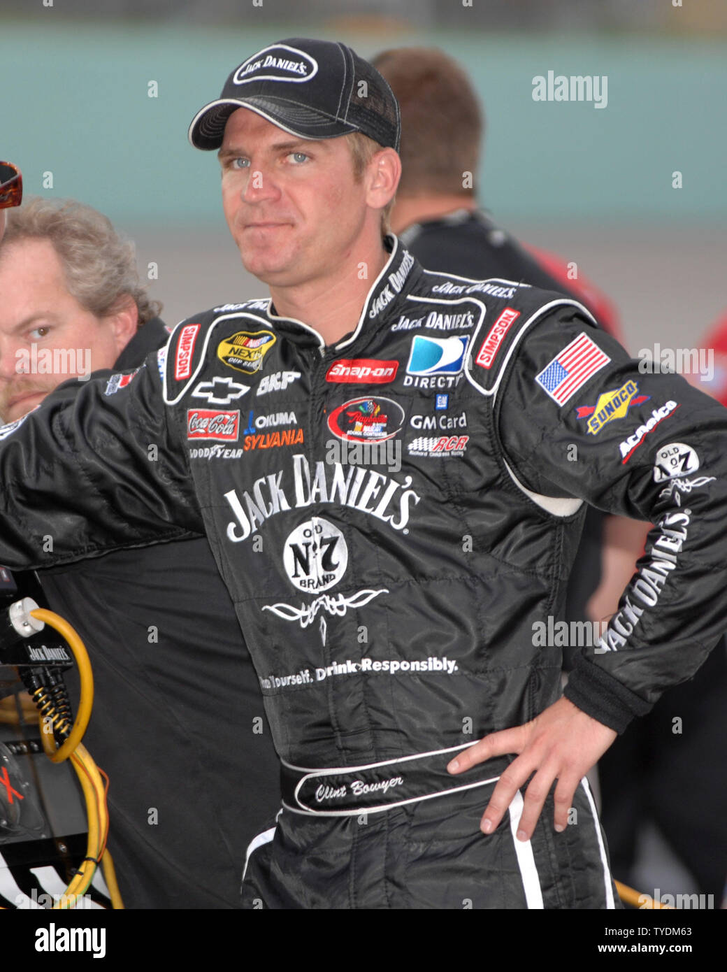 Clint Bowyer wartet seine Umdrehung für die NASCAR Nextel Cup Ford 400 bei Homestead-Miami Speedway in Homestead, Florida am 17. November 2006 zu qualifizieren. (UPI Foto/Larry Marano) Stockfoto