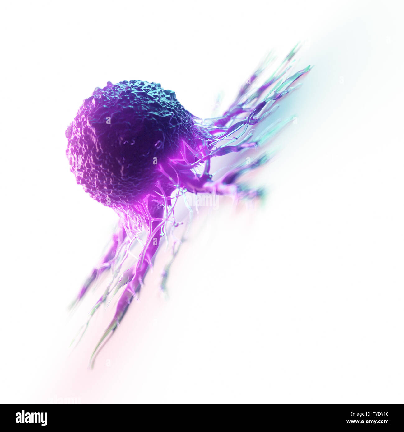 3D gerenderte Darstellung eine Krebszelle Stockfoto