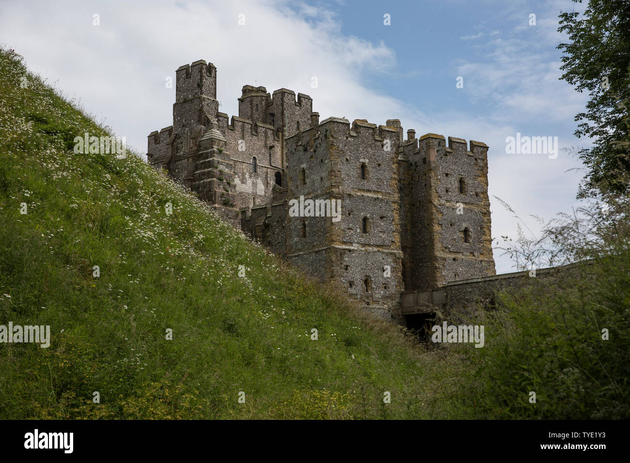 Arundel Castle, der mittelalterlichen Festung und dem Herrenhaus in Arundel, West Sussex, England, Vereinigtes Königreich Stockfoto