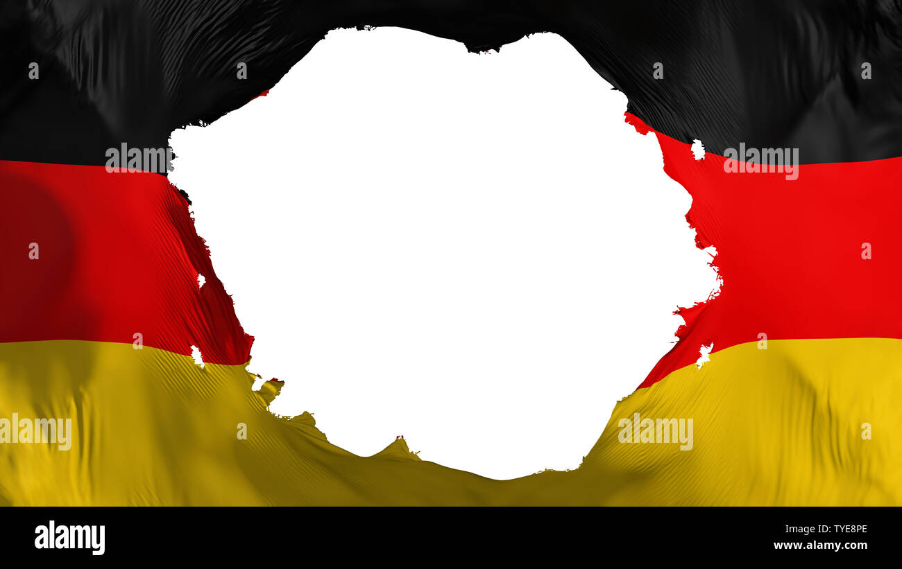 Gebrochen Deutschland Fahne Stockfoto