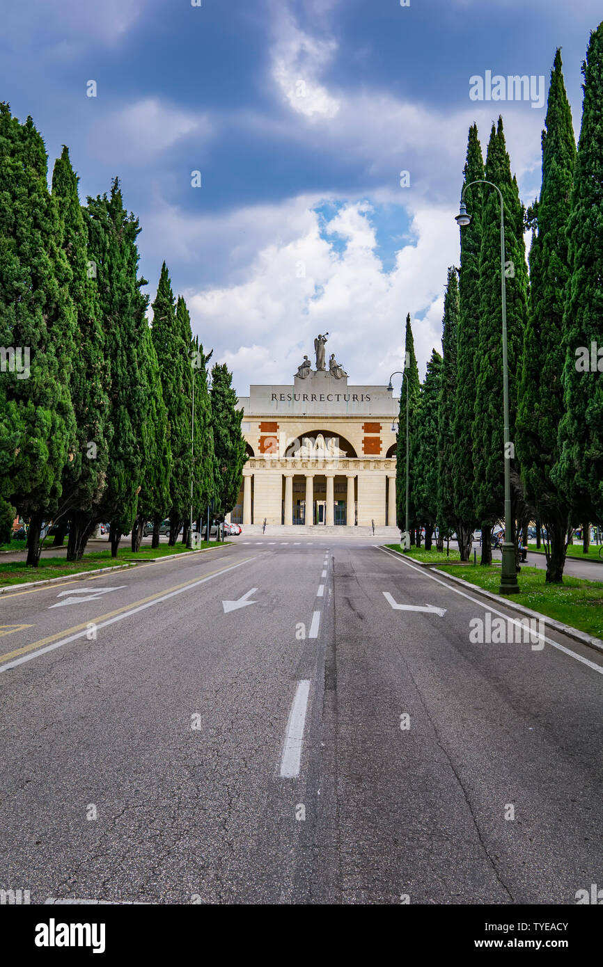 Blick auf den Cimitero monumentale di Verona in Italien, im Jahre 1828 erbaut Stockfoto