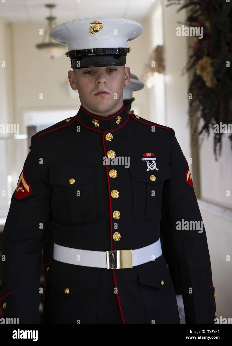 Us Marine Corps Pfc. Nicholas J. Cancilla, Firma B, 1st Battalion, 2nd Marines, kehrt nach 73 Jahren in Altoona, Pa., Nov. 5, 2016. Cancilla wurde in Aktion (KIA) Nov. 20, 1943 auf der Insel Betio, Tarawa Atolls, Republik Kiribati während des Zweiten Weltkrieges getötet Stockfoto