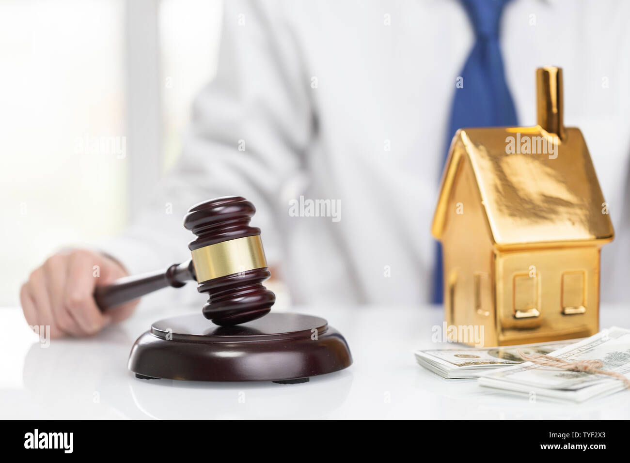 Immobilie Auktion Stockfoto