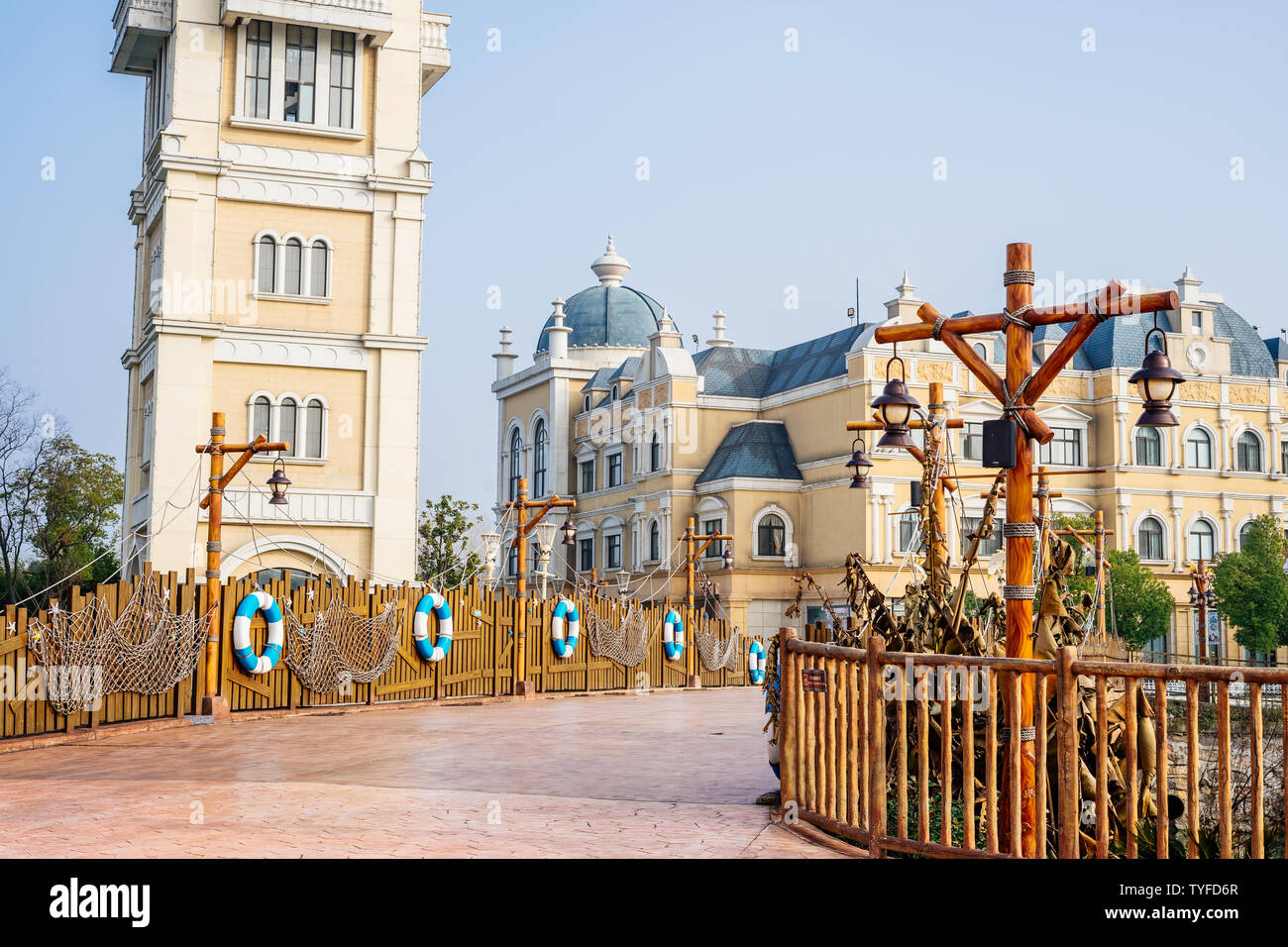 Changzhou Dinosaurier Garten und Dino Wasser Stadt Stockfoto