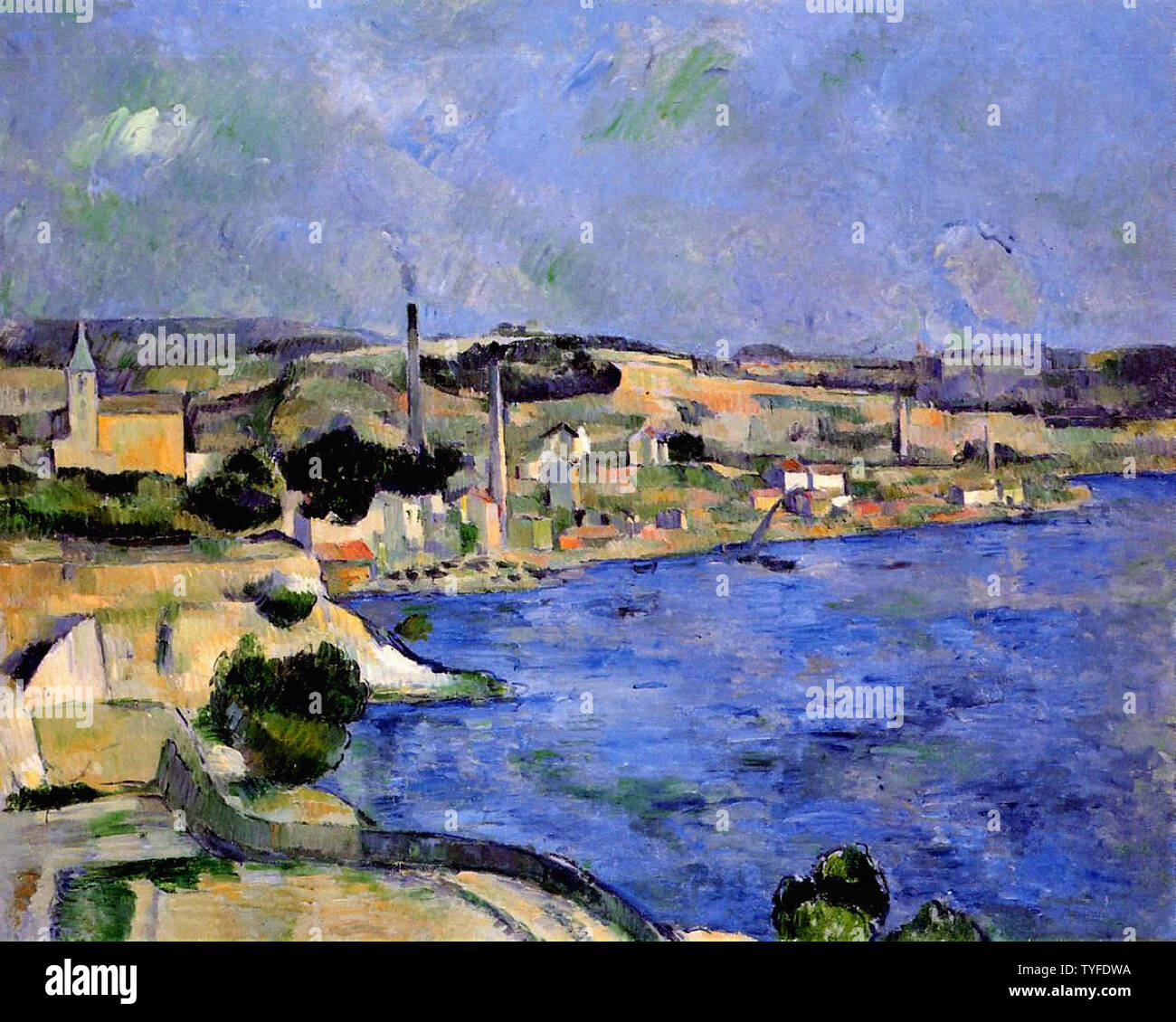 Paul Cézanne - Bay L Estaque Saint Henri 1879 Stockfoto