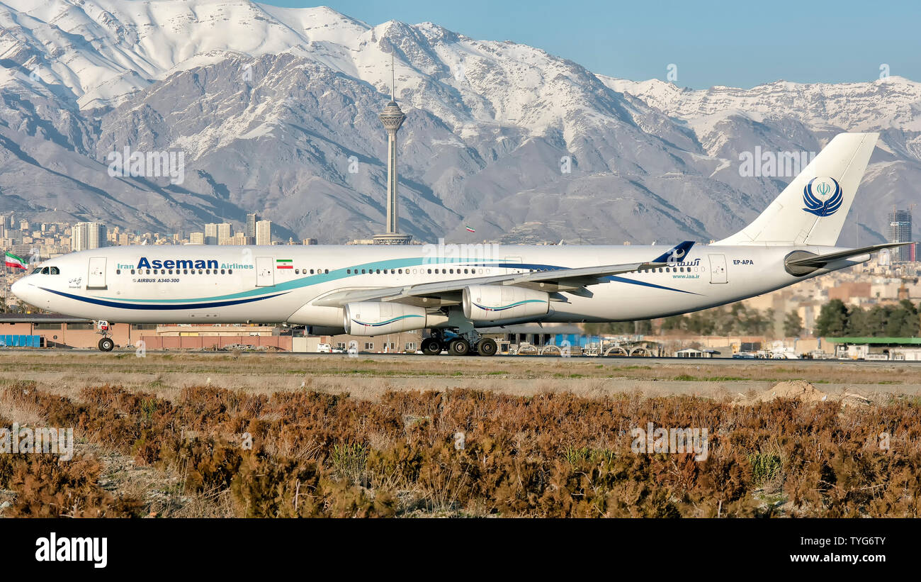 Iran Aseman Verkehrsflugzeuge. Stockfoto