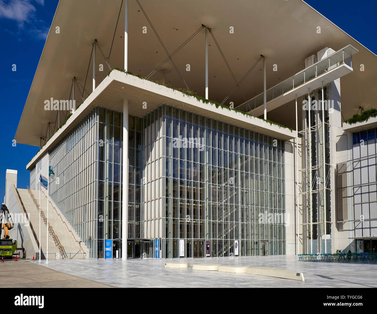 Athen Griechenland. Stavros Niarchos Foundation Cultural Center und das Opernhaus Stockfoto