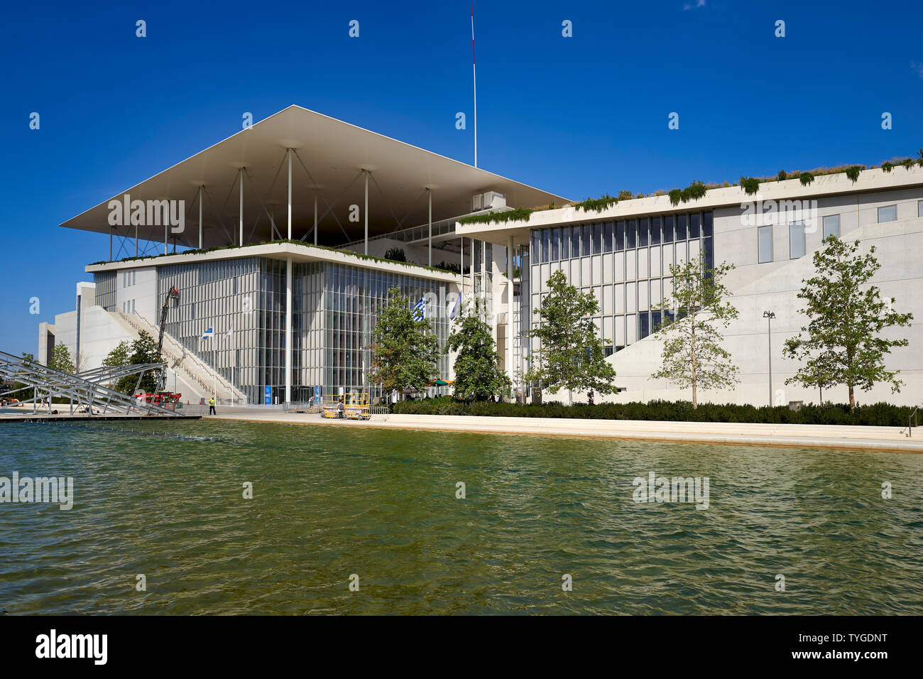Athen Griechenland. Stavros Niarchos Foundation Cultural Center und das Opernhaus Stockfoto