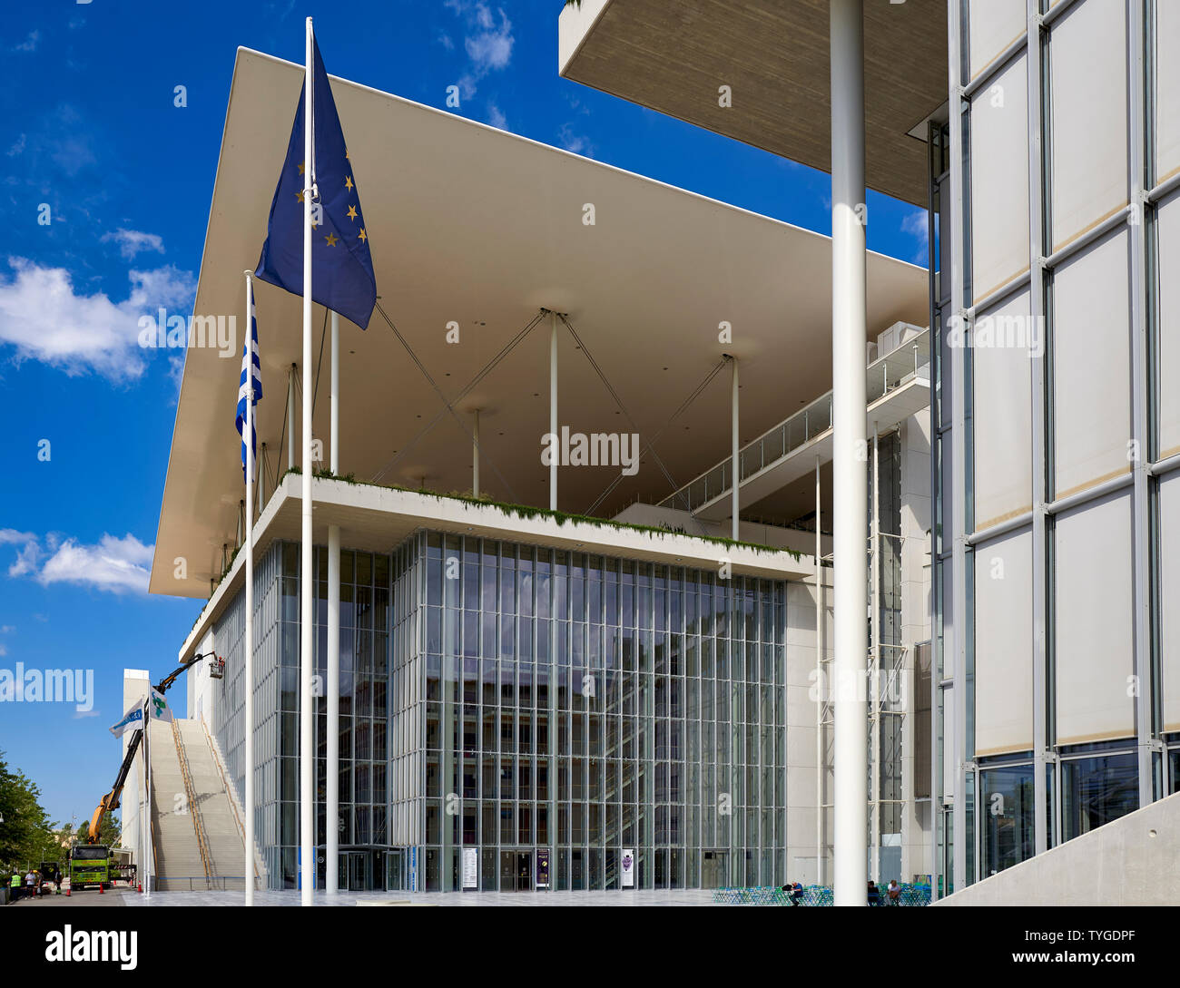 Athen Griechenland. Stavros Niarchos Foundation Cultural Center und das Opernhaus Stockfoto