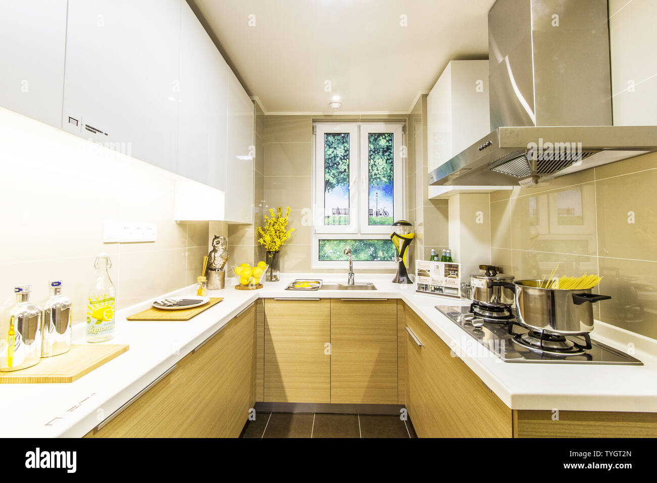 Küche Inneneinrichtung, Interior Design, als köstliche Küche unbegrenzte Ideen für Designer zu bringen Stockfoto