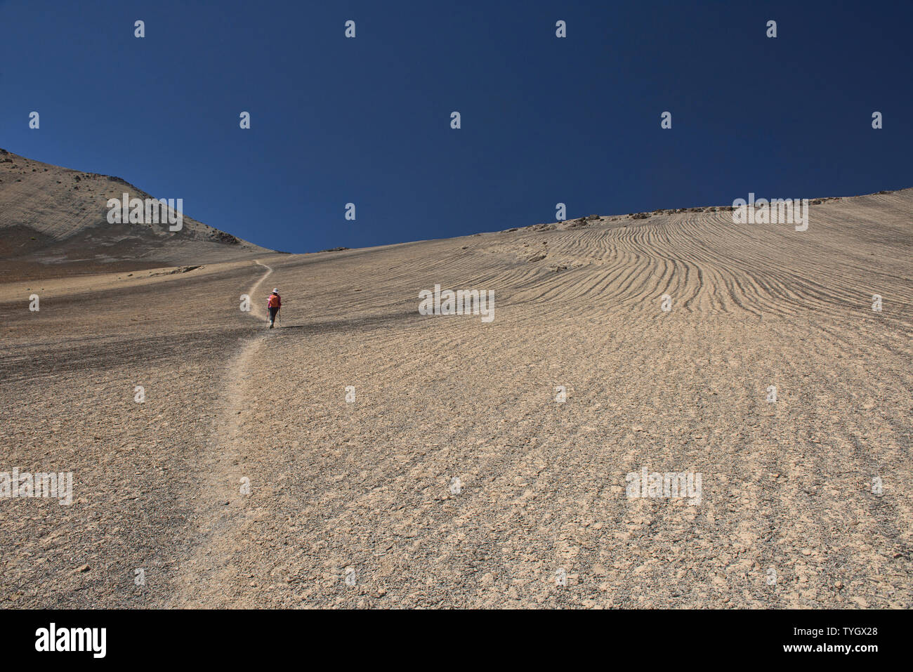 Über einen hohen Pass zu Laguna Juri Khota auf die Cordillera Real Traverse, Bolivien Stockfoto