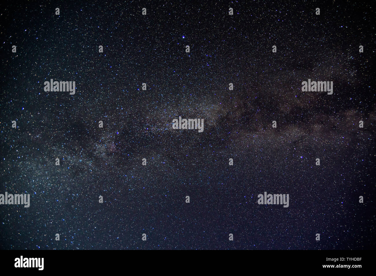 Gansu Gannan Xia Fluss Sangke Prairie Sommer Nacht Milchstraße Sternenhimmel Stockfoto