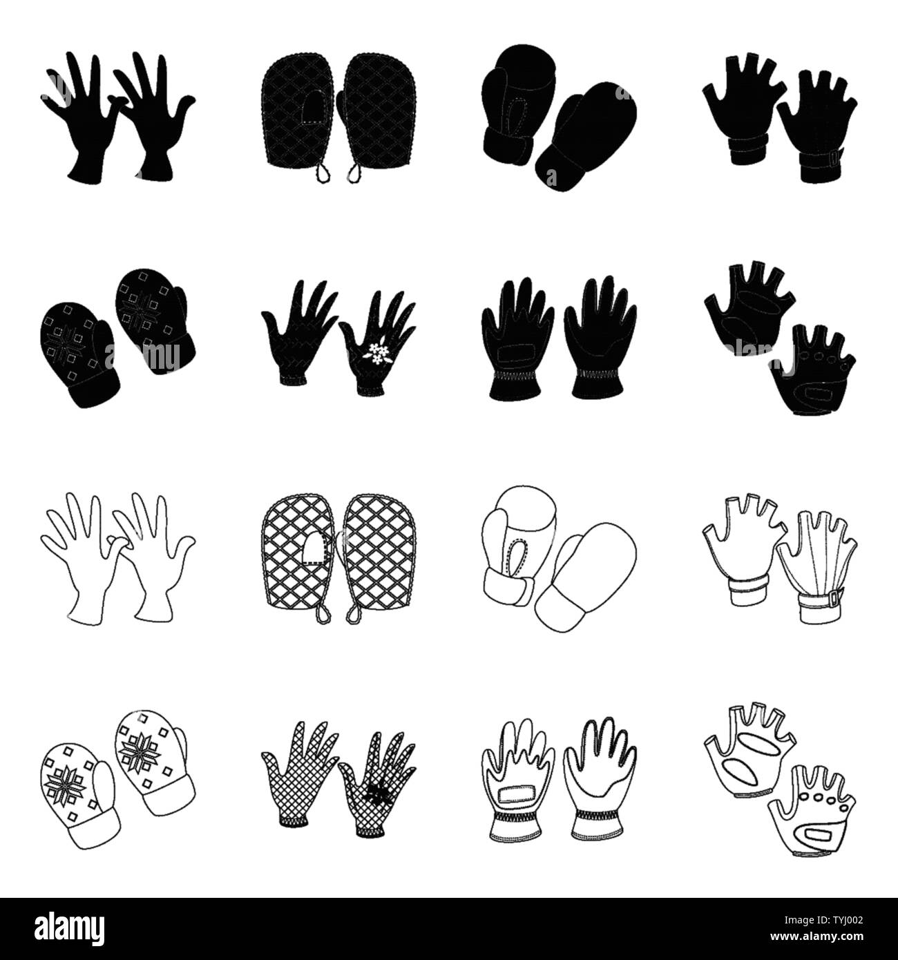 Vektor Design von Silhouette und Sicherheit anmelden. Sammlung von Silhouette und Komfort Lager Symbol für das Web. Stock Vektor