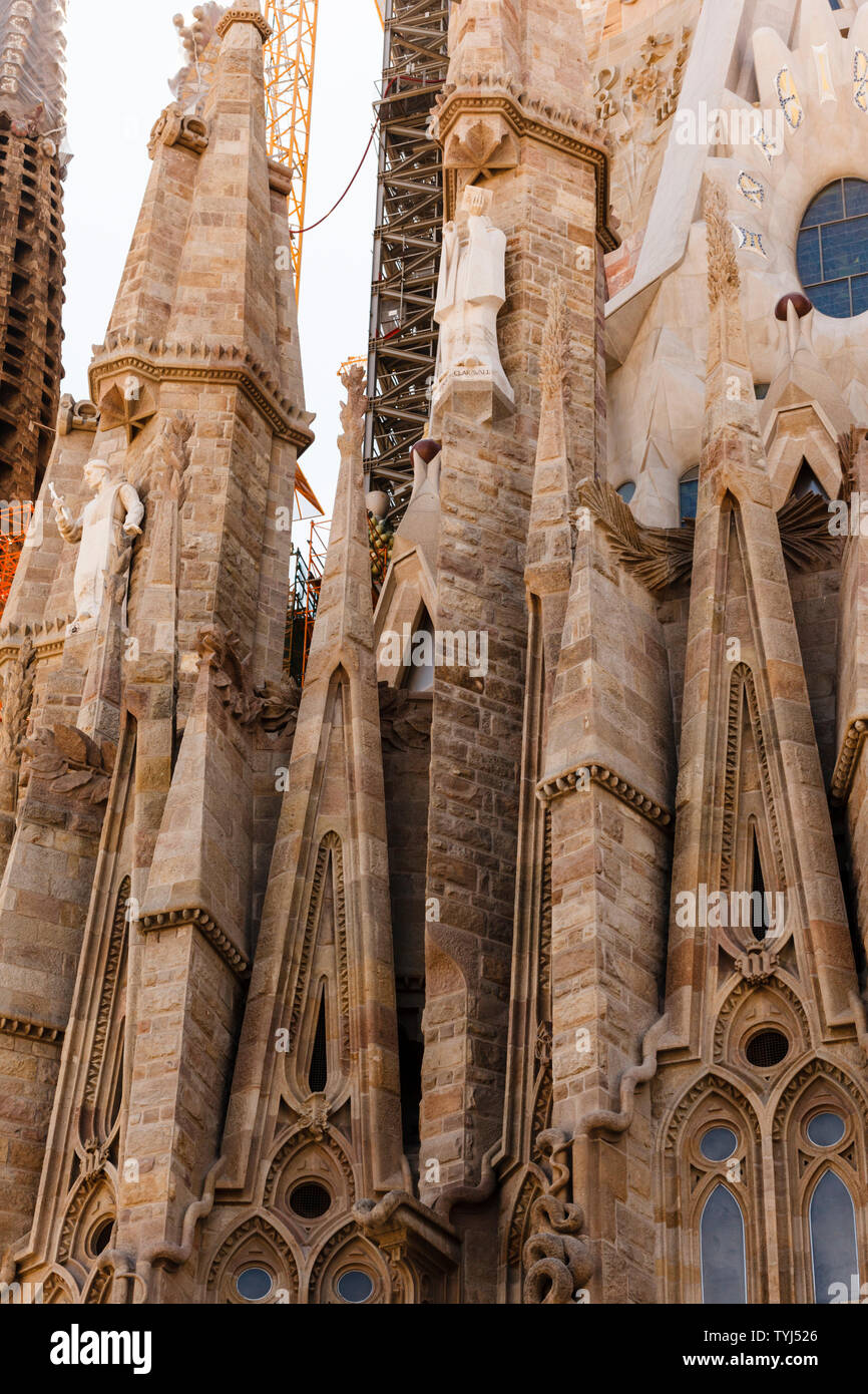 Details der Sagrada Familia Stockfoto