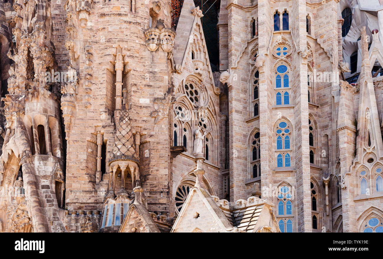 Details der Sagrada Familia Stockfoto