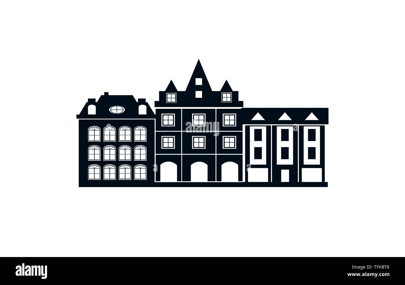 Moderne abstrakte Architektur urban Skyline der Stadt Abbildung Stockfoto