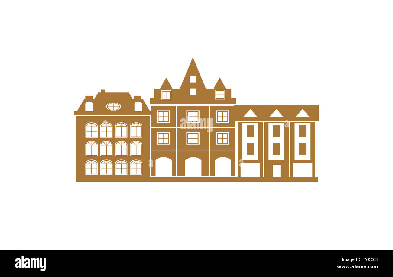 Moderne abstrakte Architektur urban Skyline der Stadt Abbildung Stockfoto