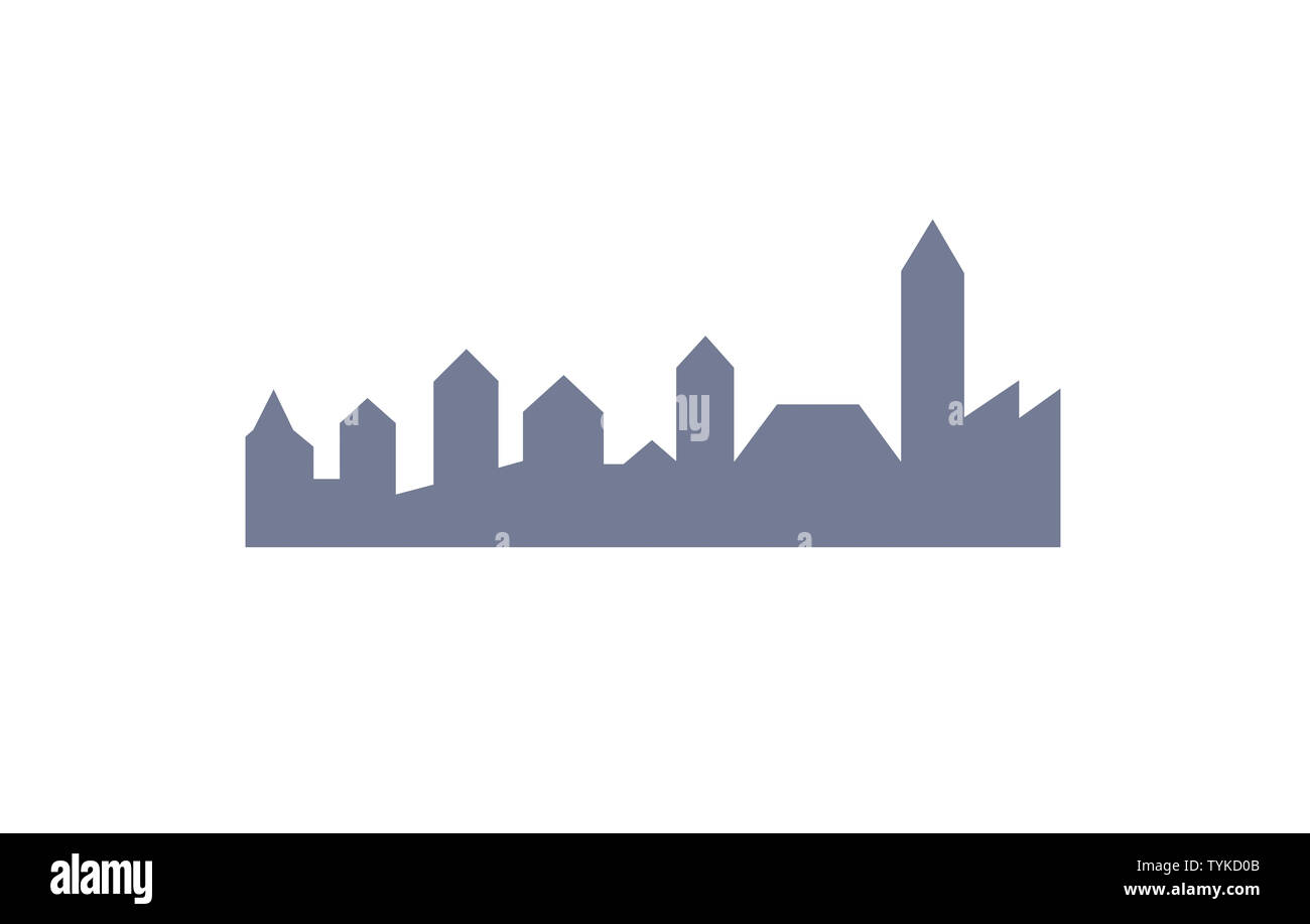 Moderne abstrakte Architektur urban Skyline der Stadt Abbildung Stockfoto