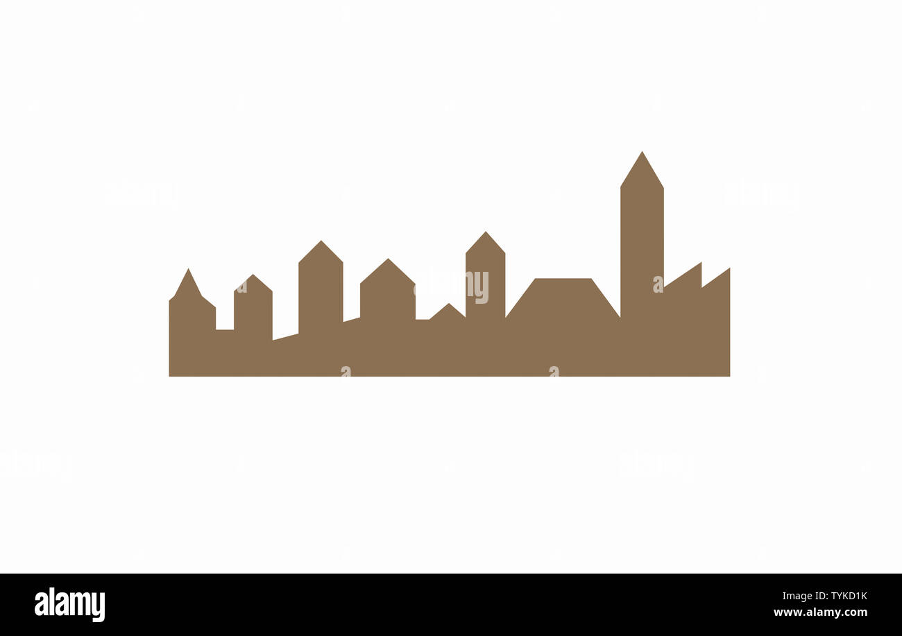 Moderne abstrakte Architektur urban Skyline der Stadt Abbildung Stockfoto