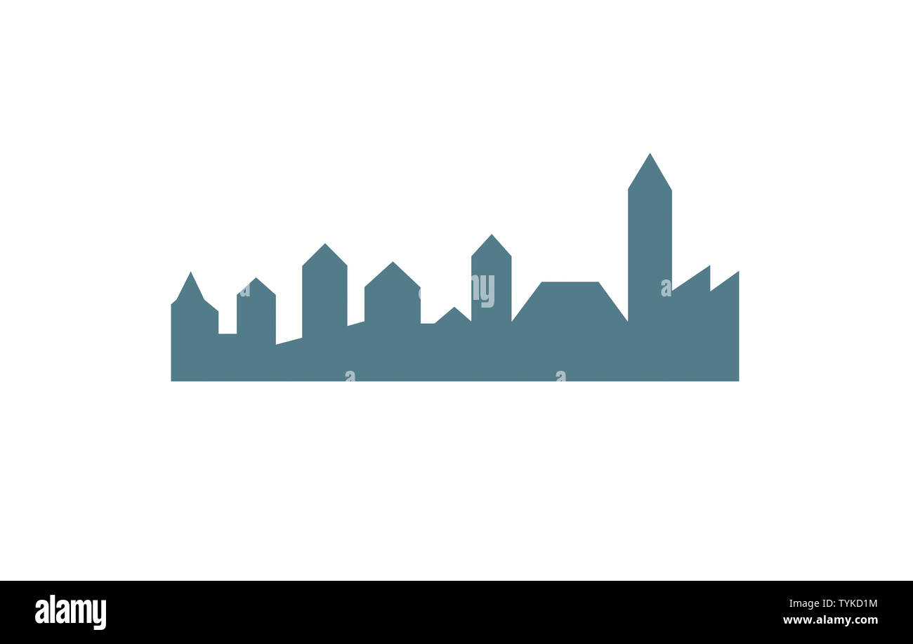 Moderne abstrakte Architektur urban Skyline der Stadt Abbildung Stockfoto