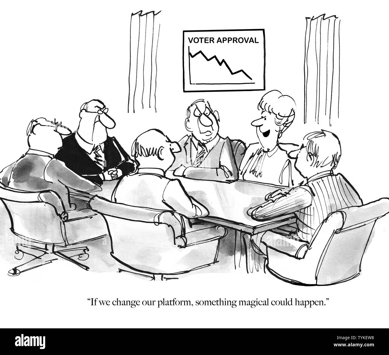 Die nationalen politischen Partei Ausschuss wird nicht die Plattform ändern Trotz unbeliebtheit von Positionen Stockfoto