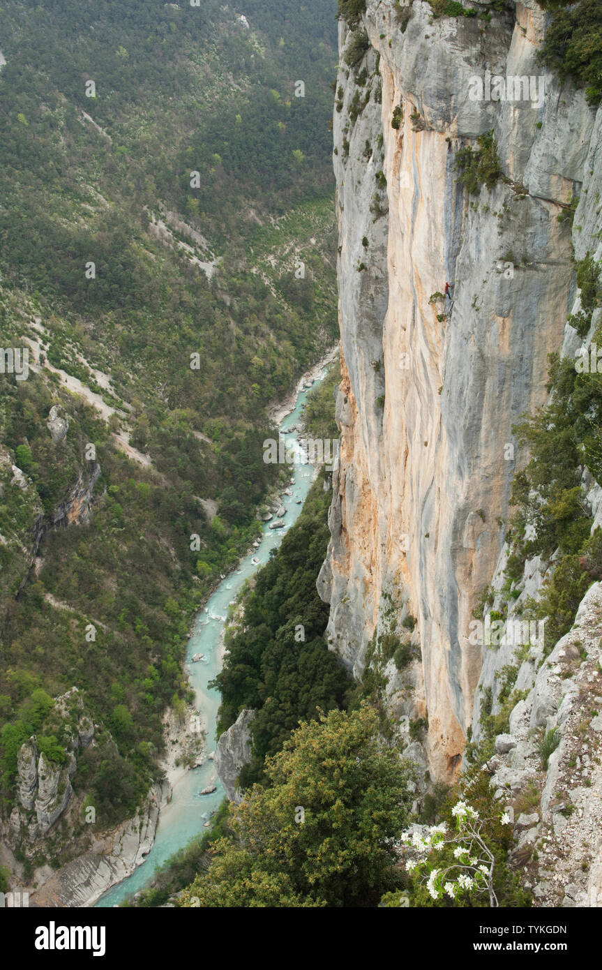 Schluchten des Verdons Canyon - Provence, Frankreich. Stockfoto