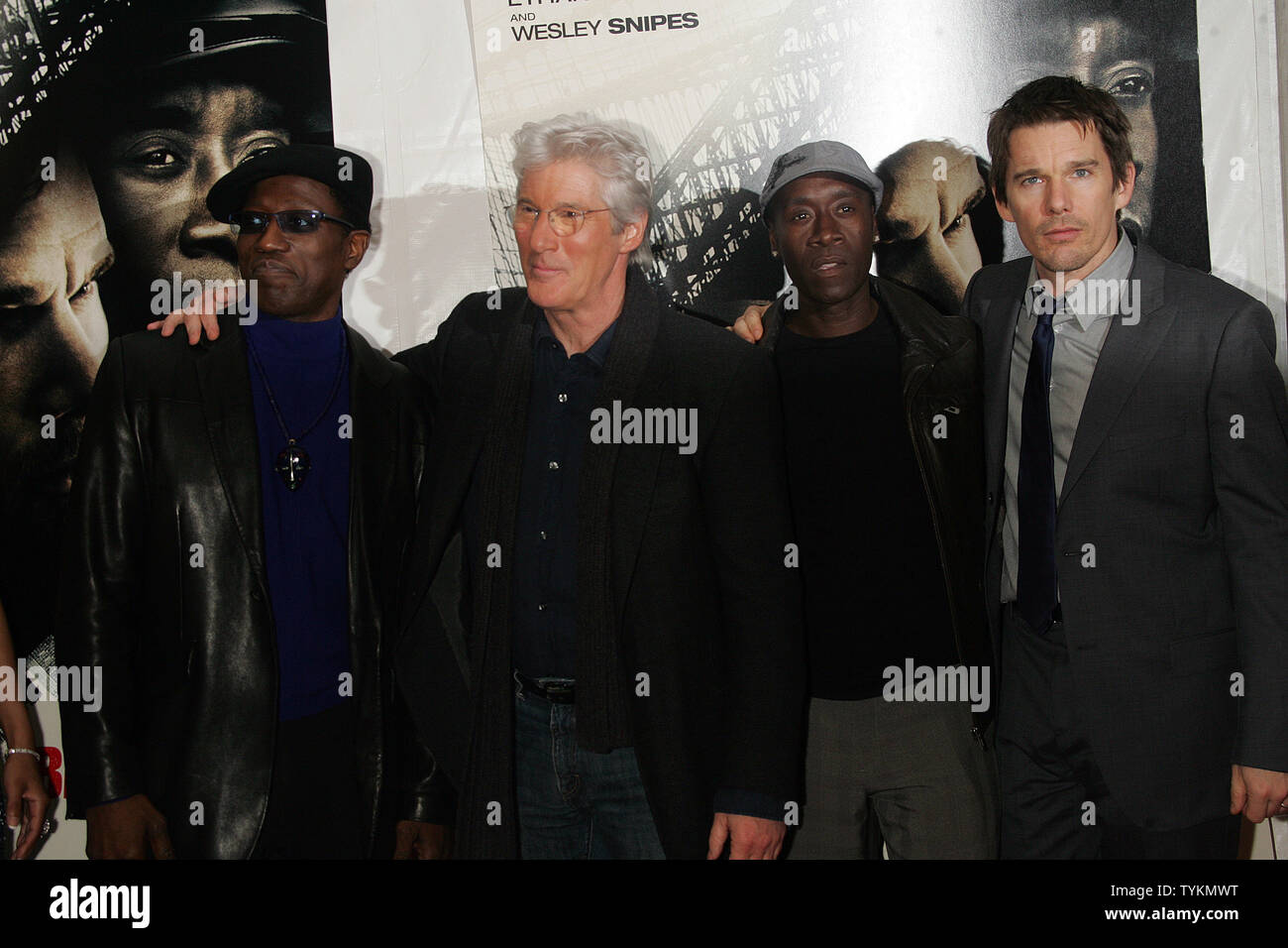 Wesley Snipes, Richard Gere, Don Cheadle, Ethan Hawke kommen an der "Brooklyn Besten "Premiere auf der AMC Loews Lincoln Square Theater in New York am 2. März 2010. UPI/Laura Cavanaugh Stockfoto
