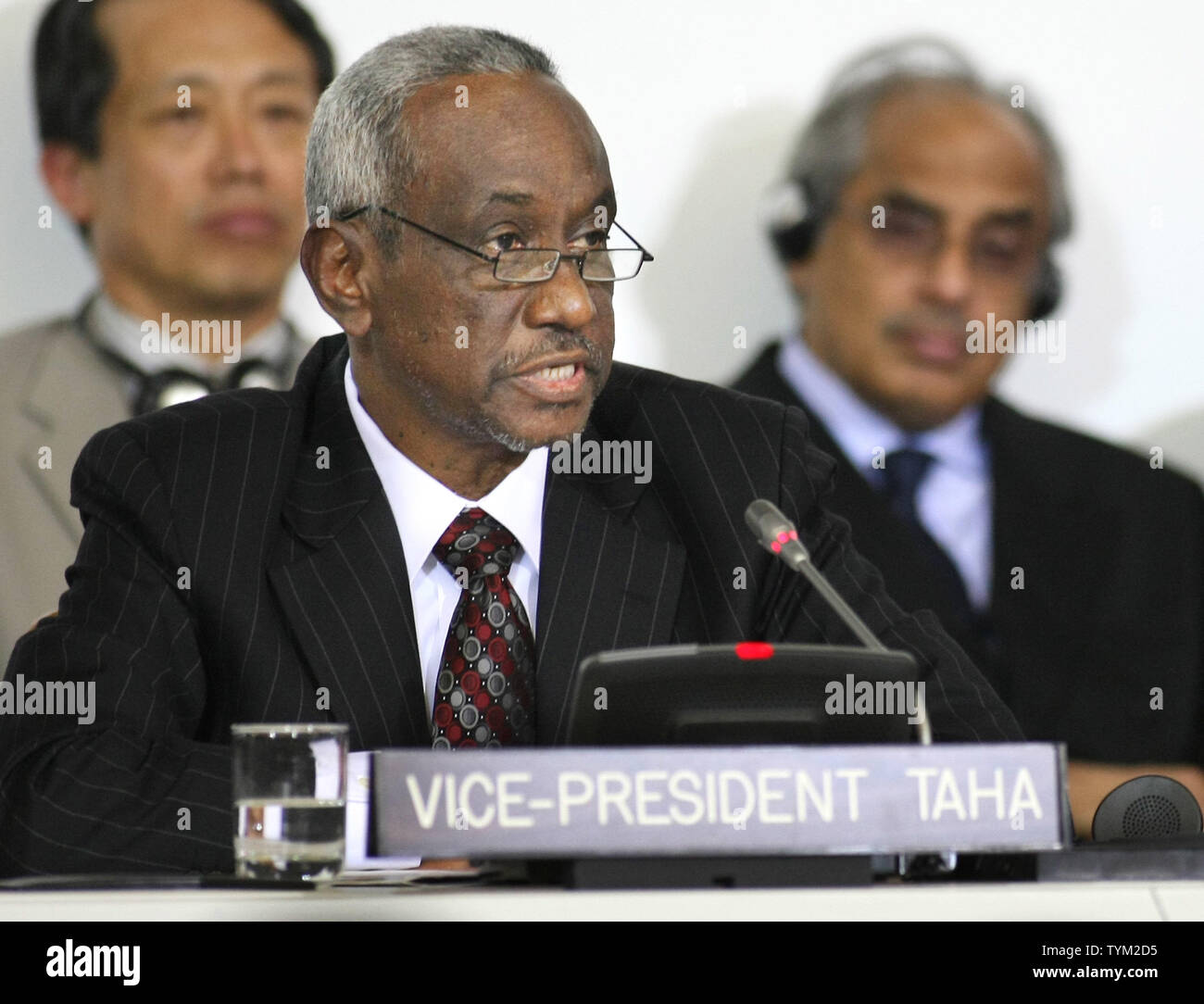 Ali Asman Taha, Vizepräsident des Sudan, spricht auf einer Tagung auf hoher Ebene Sudan während der 65. Tagung der Generalversammlung der Vereinten Nationen bei der UN am 24. September 2010 in New York. UPI/Monika Graff Stockfoto