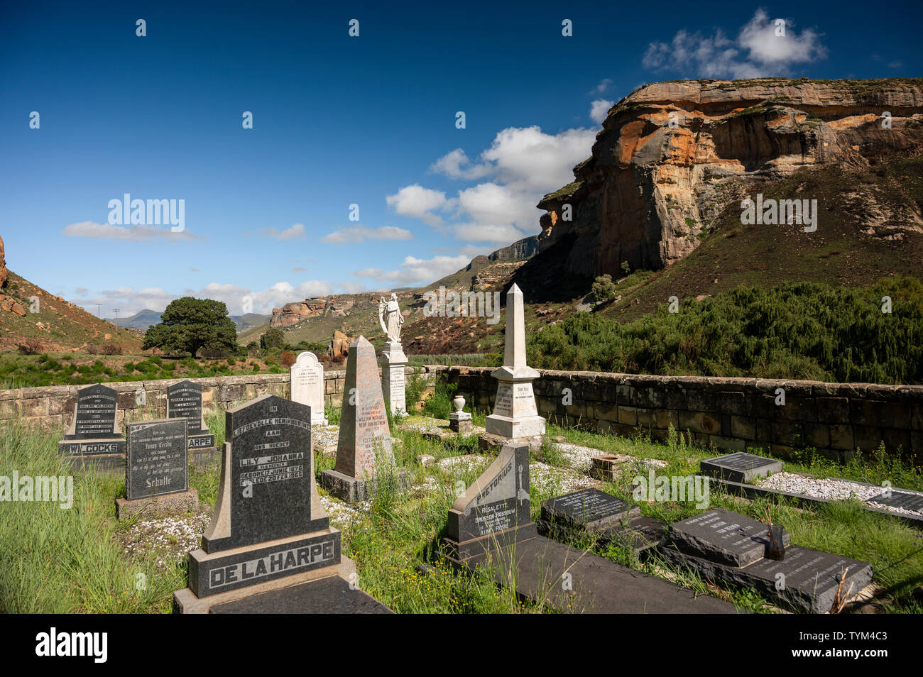Afrika, Südafrika, Afrika, Free State, Golden Gate Highlands National Park, Pionier Friedhof Stockfoto
