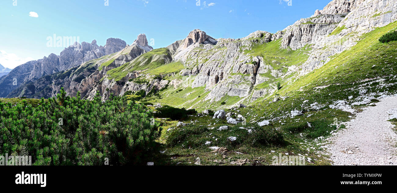 Herrliche Aussicht auf die Dolomiten - Trentino Alto Adige auf den National Park Sextner Dolomiten (Italien) Stockfoto