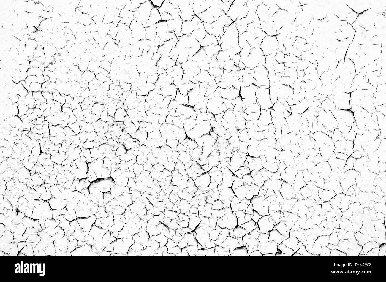 Fragment einer Oberfläche der Wand mit gecrackten Lackierung Licht / Stockfoto