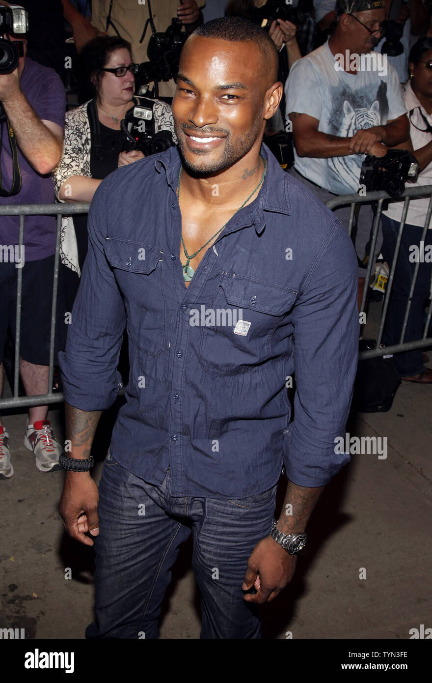 Tyson Beckford kommt an eine spezielle New York Screening von Universal Pictures avages' an der SVA-Theater in New York City am 27. Juni 2012. UPI/John angelillo Stockfoto