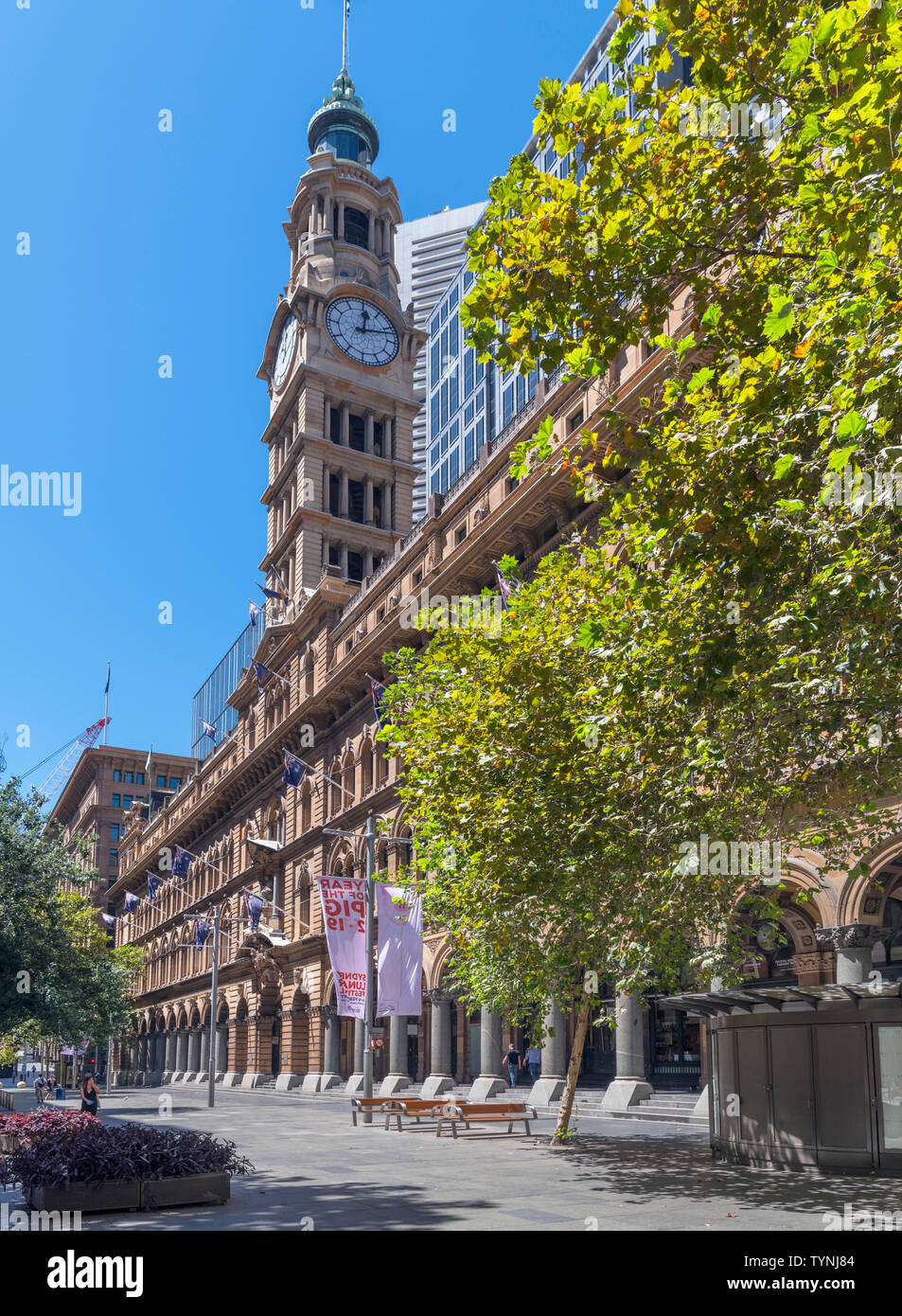 Die alte GPO Gebäude, jetzt das Westin Hotel, Martin Place, Sydney, New South Wales, Australien Stockfoto