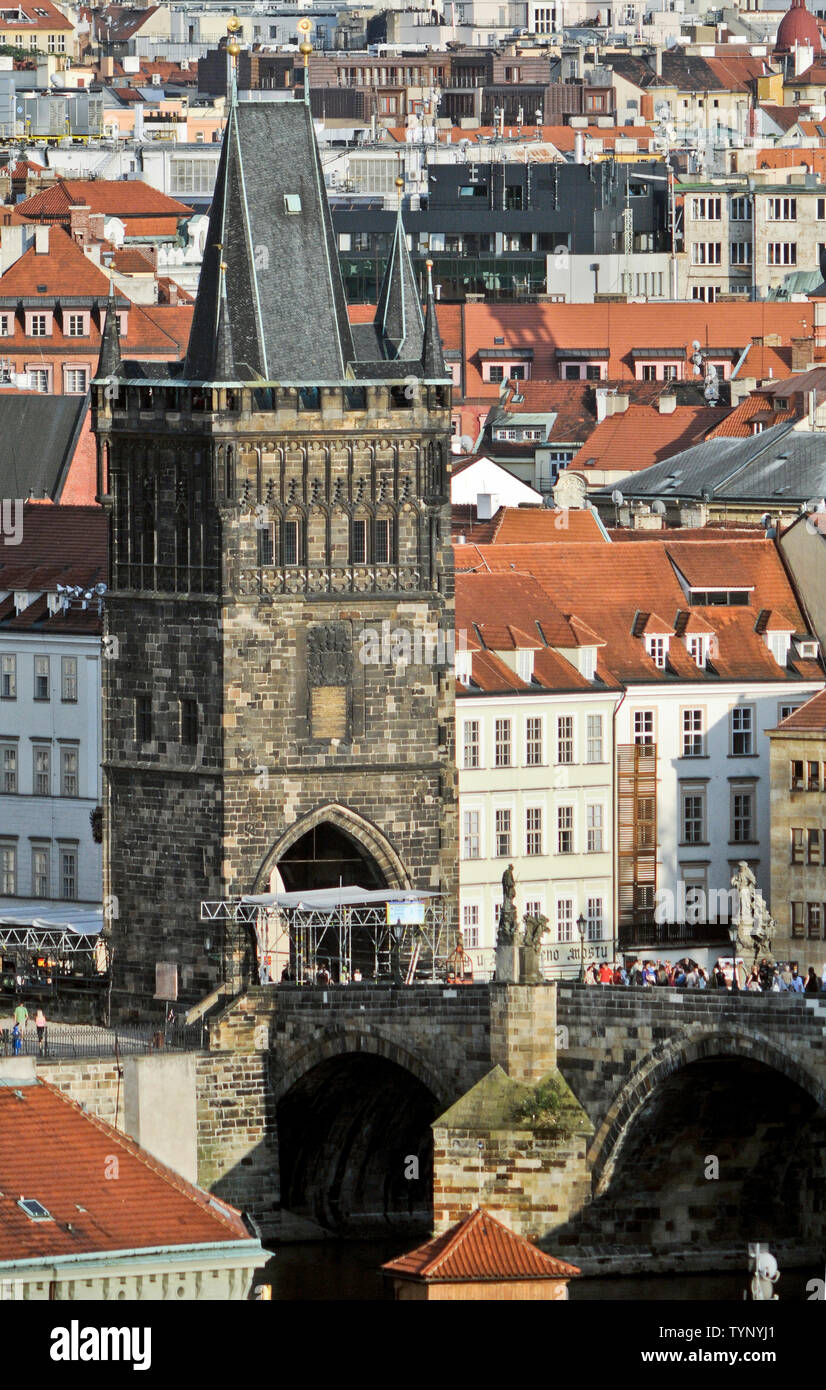 Karlsbrücke, Prag, Tschechische Republik Stockfoto