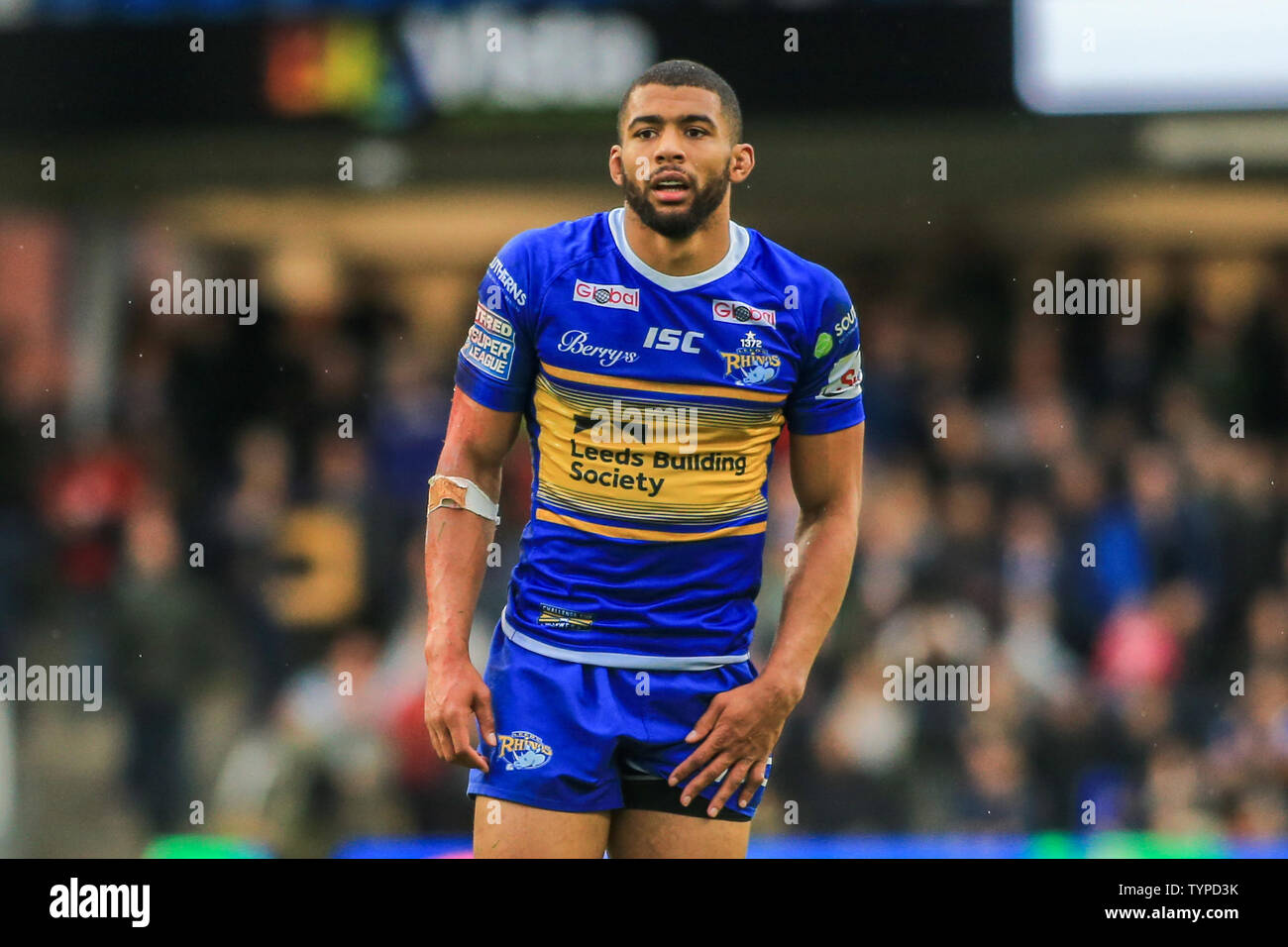 14. Juni 2019, Emerald Headingley Stadium, England; Betfred Super League, Runde 18, Leeds Rhinos vs Wigan Warriors; Kallum Watkins von Leeds Rhinos während des Spiels Credit: Craig Milner/News Bilder Stockfoto