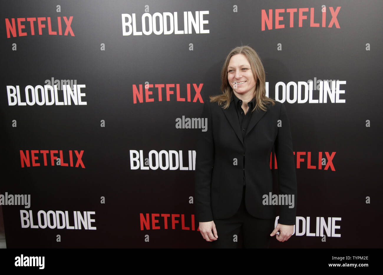 Cindy Holland kommt auf dem roten Teppich an der Netflix "Bloodline" New York Premiere Serie in der SVA Theater in New York City am 3. März 2015. Foto von John angelillo/UPI Stockfoto