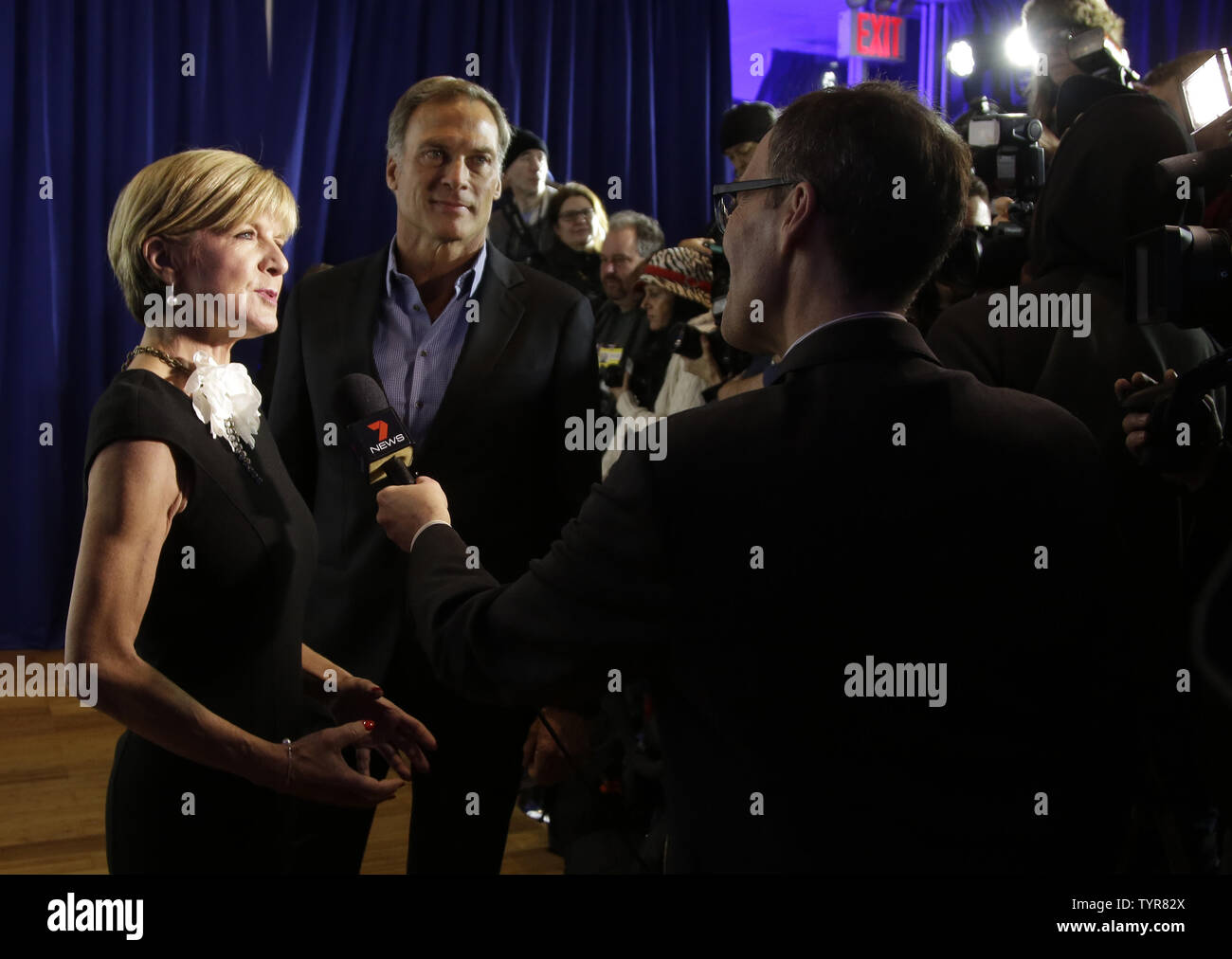 Australische Minister für Auswärtige Angelegenheiten Julie Bishop kommt an der 'Es gibt nichts wie Australien' Kampagne auf Celsius am Bryant Park in New York City am 25. Januar 2016. Foto von John angelillo/UPI Stockfoto