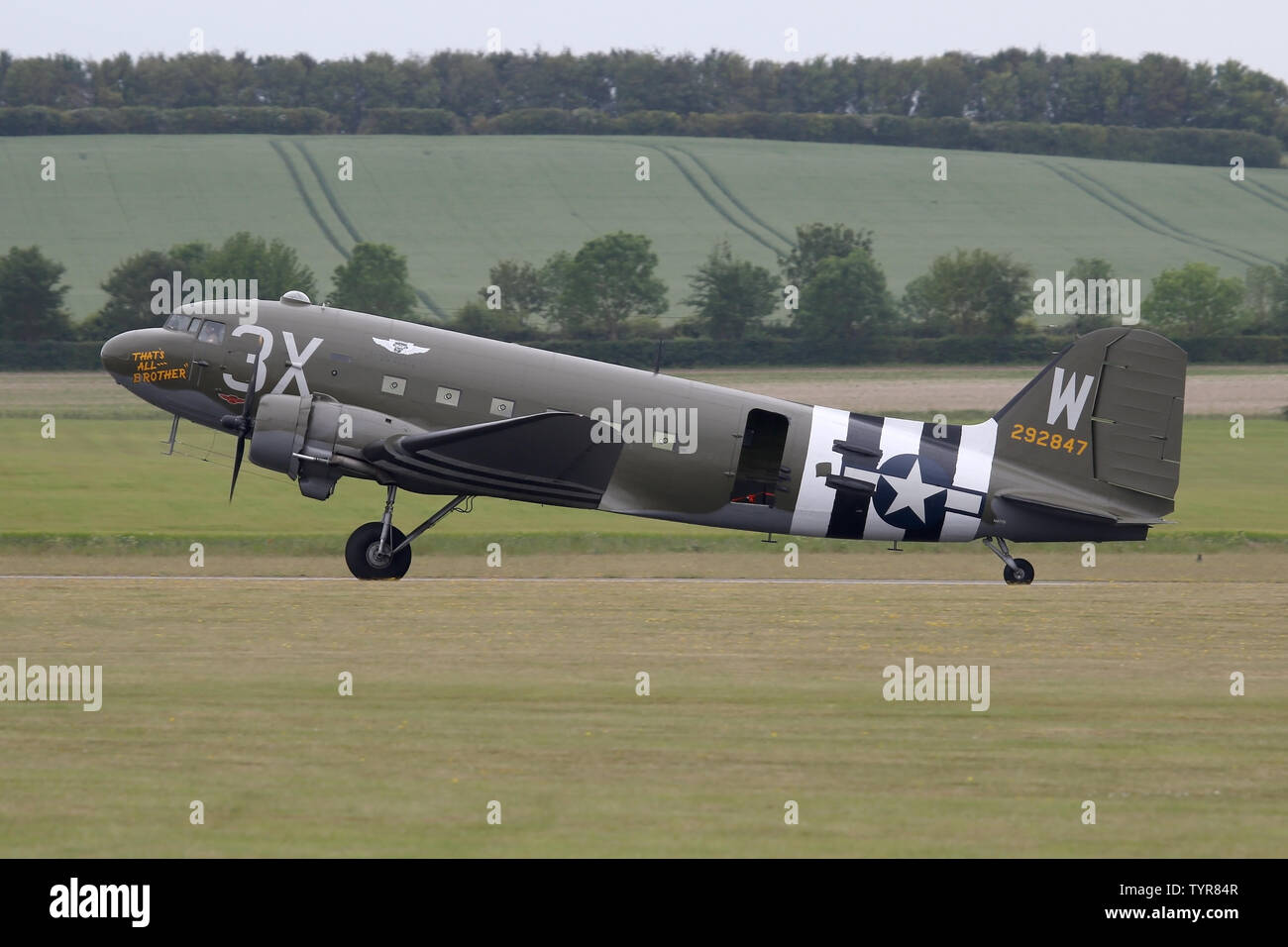 "Das ist alles, was Bruder" in Duxford airfield während des 75-jährigen Jubiläums Veranstaltungen der D-Day Landungen in der Normandie Stockfoto
